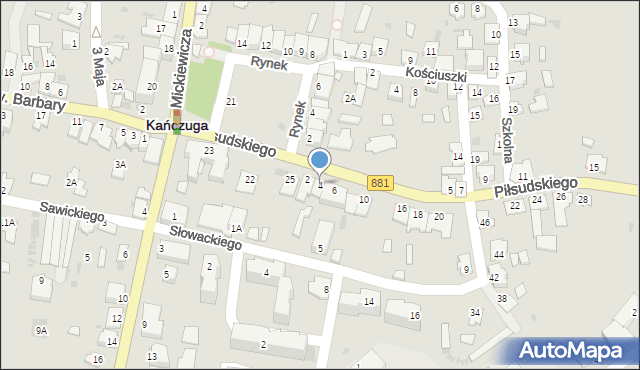Kańczuga, Piłsudskiego Józefa, marsz., 4, mapa Kańczuga
