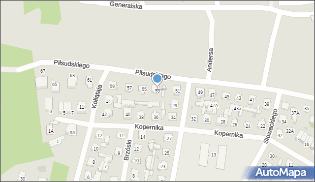 Karczew, Piłsudskiego Józefa, marsz., 53, mapa Karczew
