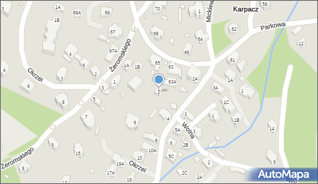 Karpacz, Piastowska, 2, mapa Karpacz