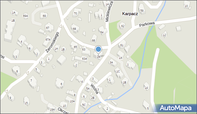 Karpacz, Piastowska, 2A, mapa Karpacz