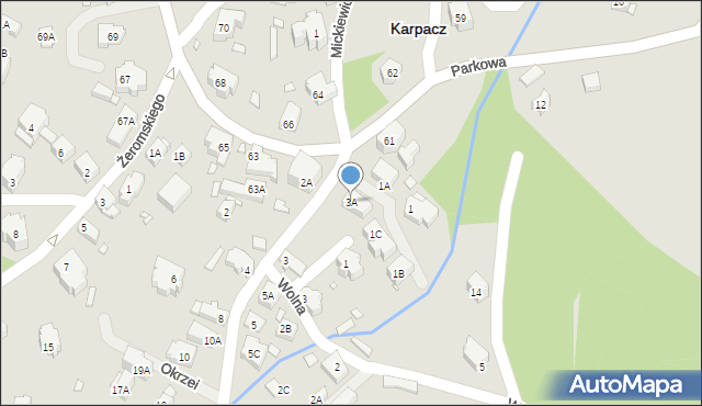 Karpacz, Piastowska, 3A, mapa Karpacz