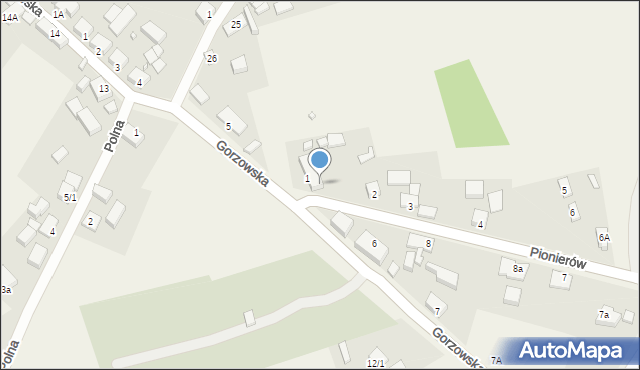 Karsko, Pionierów, 1/2, mapa Karsko