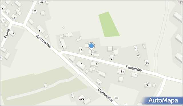 Karsko, Pionierów, 3/1, mapa Karsko