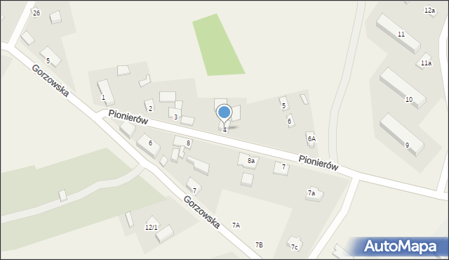 Karsko, Pionierów, 4, mapa Karsko