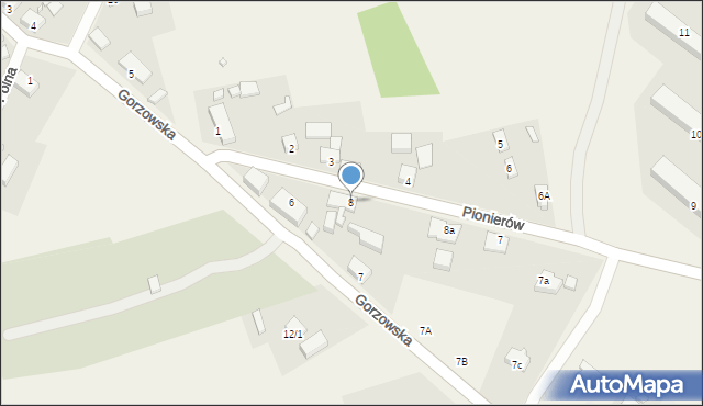 Karsko, Pionierów, 8/1, mapa Karsko