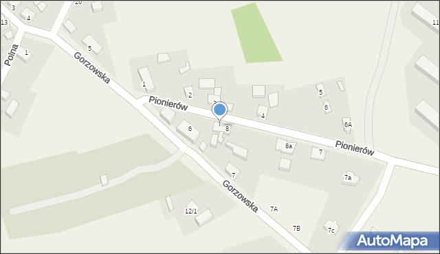 Karsko, Pionierów, 8/2, mapa Karsko