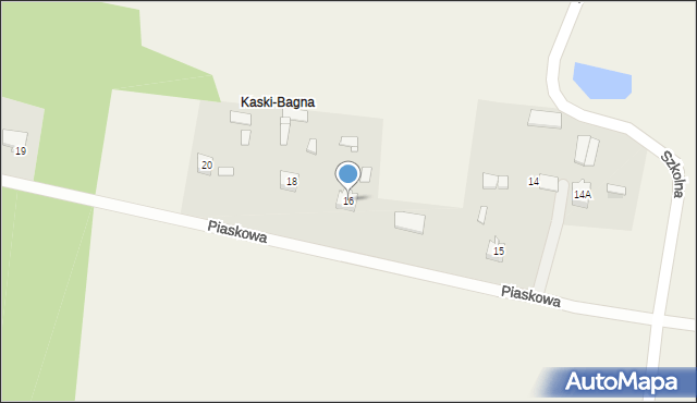 Kaski, Piaskowa, 16, mapa Kaski