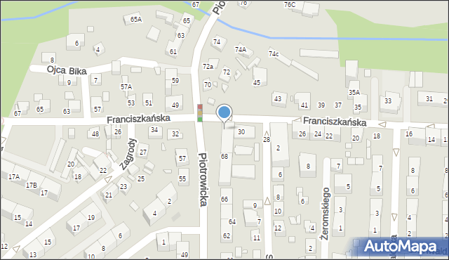 Katowice, Piotrowicka, 69, mapa Katowic