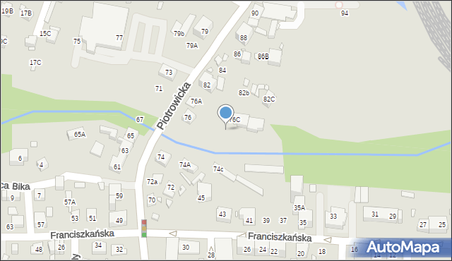 Katowice, Piotrowicka, 76d, mapa Katowic