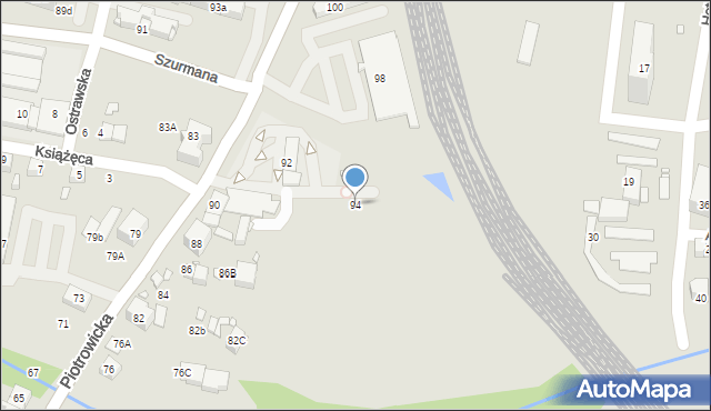 Katowice, Piotrowicka, 94, mapa Katowic
