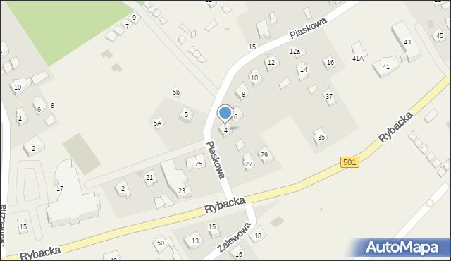 Kąty Rybackie, Piaskowa, 4, mapa Kąty Rybackie