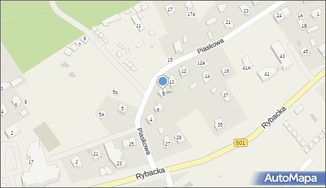 Kąty Rybackie, Piaskowa, 8, mapa Kąty Rybackie