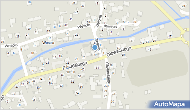 Kazimierza Wielka, Piłsudskiego Józefa, marsz., 29, mapa Kazimierza Wielka