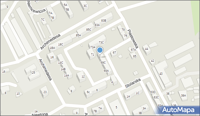 Kędzierzyn-Koźle, Piastowska, 69D, mapa Kędzierzyna-Koźle