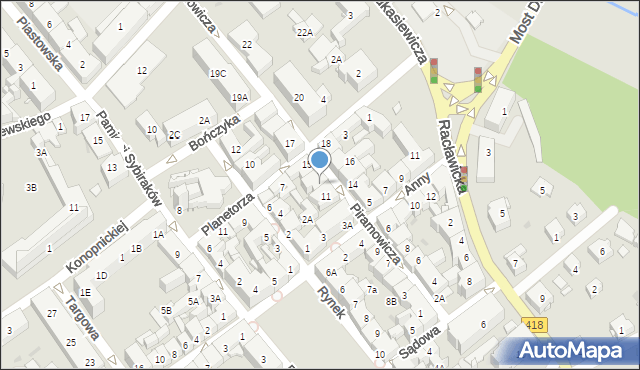 Kędzierzyn-Koźle, Piramowicza Grzegorza, 13, mapa Kędzierzyna-Koźle