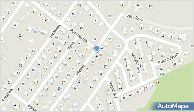 Kędzierzyn-Koźle, Piękna, 42, mapa Kędzierzyna-Koźle