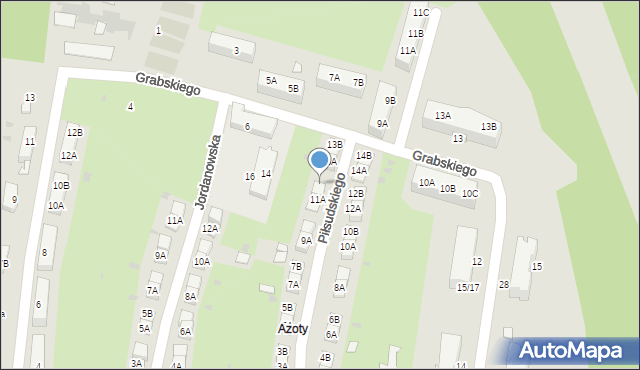 Kędzierzyn-Koźle, Piłsudskiego Józefa, marsz., 11B, mapa Kędzierzyna-Koźle