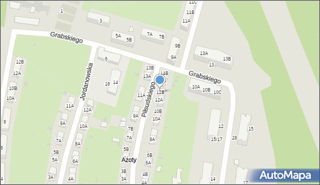 Kędzierzyn-Koźle, Piłsudskiego Józefa, marsz., 12B, mapa Kędzierzyna-Koźle