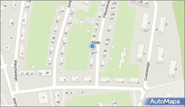 Kędzierzyn-Koźle, Piłsudskiego Józefa, marsz., 3A, mapa Kędzierzyna-Koźle