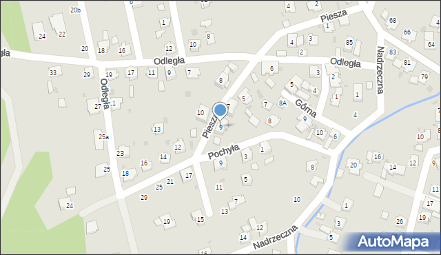 Kędzierzyn-Koźle, Piesza, 9, mapa Kędzierzyna-Koźle