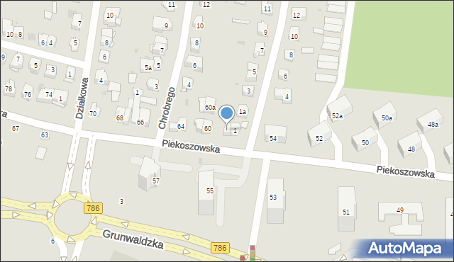 Kielce, Piekoszowska, 58, mapa Kielc