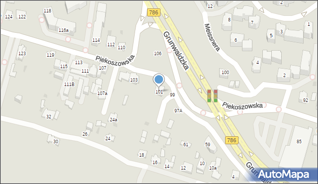 Kielce, Piekoszowska, 101, mapa Kielc