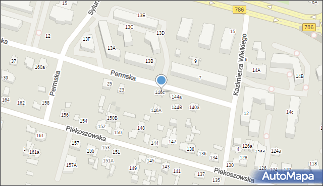 Kielce, Piekoszowska, 146a/4, mapa Kielc