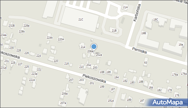 Kielce, Piekoszowska, 206, mapa Kielc