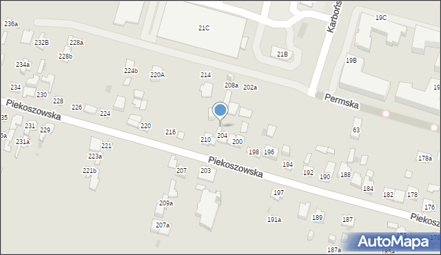 Kielce, Piekoszowska, 208, mapa Kielc