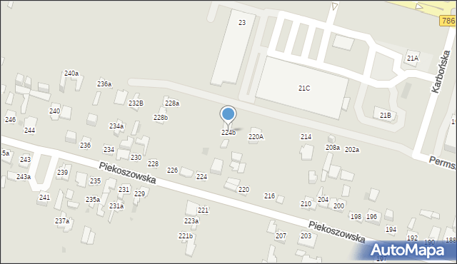 Kielce, Piekoszowska, 224b, mapa Kielc