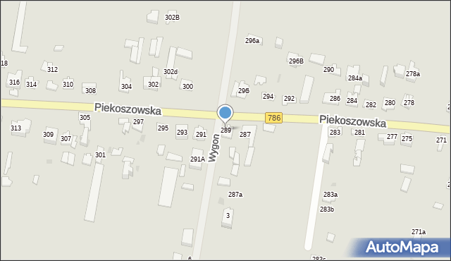 Kielce, Piekoszowska, 289, mapa Kielc