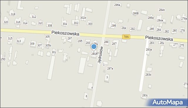 Kielce, Piekoszowska, 291A, mapa Kielc