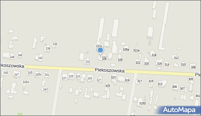 Kielce, Piekoszowska, 330, mapa Kielc