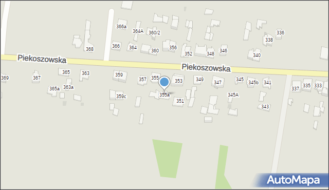 Kielce, Piekoszowska, 355a, mapa Kielc