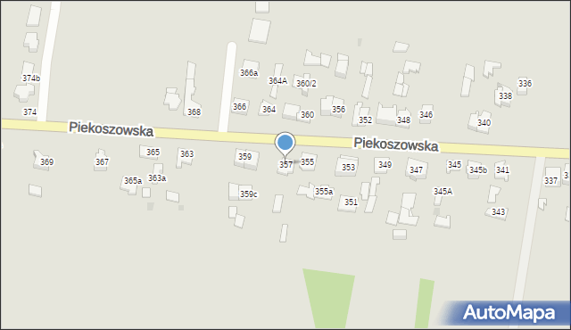 Kielce, Piekoszowska, 357, mapa Kielc