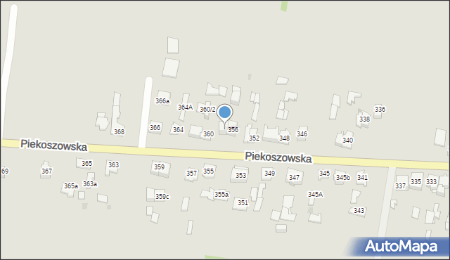 Kielce, Piekoszowska, 358, mapa Kielc