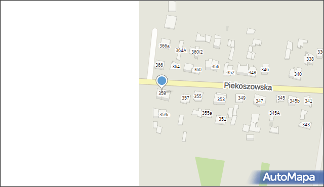 Kielce, Piekoszowska, 359, mapa Kielc