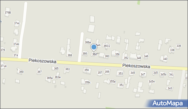 Kielce, Piekoszowska, 364, mapa Kielc