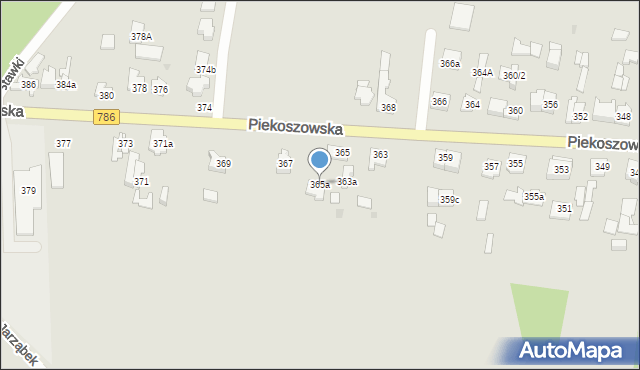 Kielce, Piekoszowska, 365a, mapa Kielc