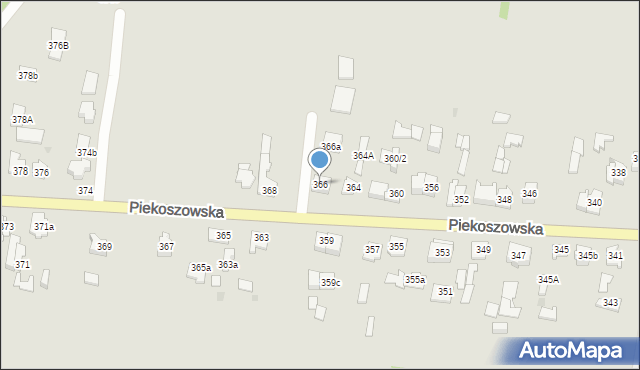 Kielce, Piekoszowska, 366, mapa Kielc