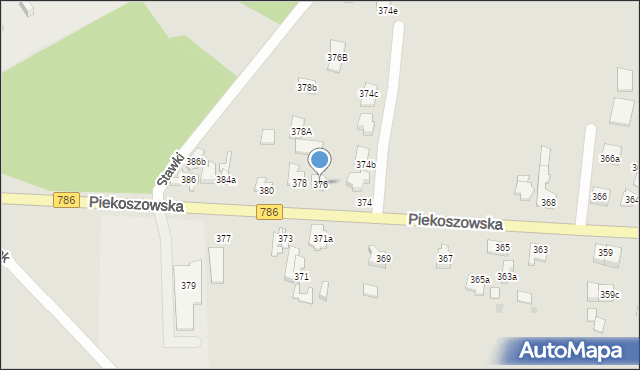 Kielce, Piekoszowska, 376, mapa Kielc