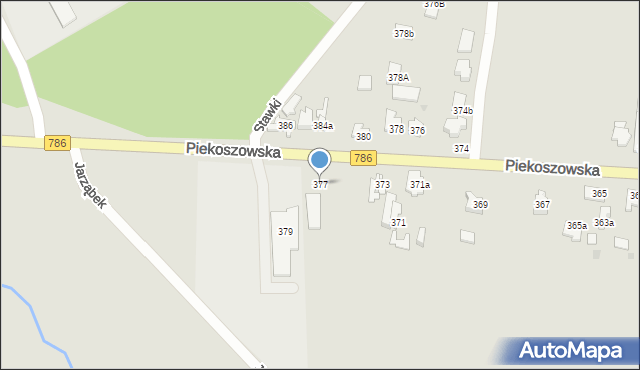 Kielce, Piekoszowska, 377, mapa Kielc