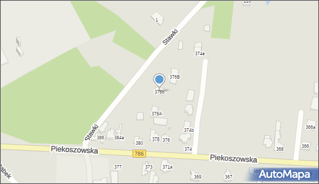Kielce, Piekoszowska, 378b, mapa Kielc