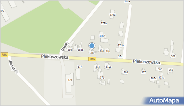 Kielce, Piekoszowska, 380, mapa Kielc
