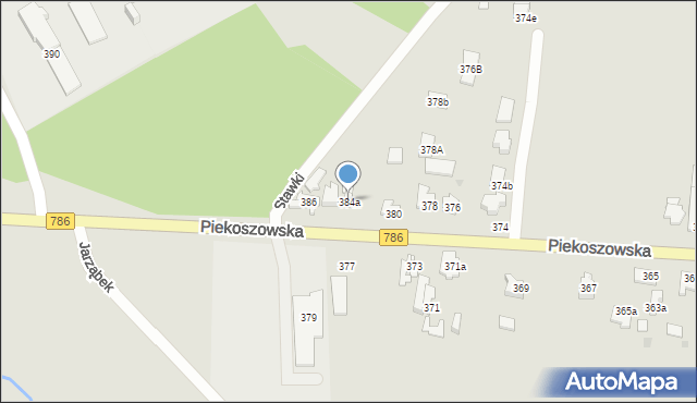 Kielce, Piekoszowska, 384a, mapa Kielc