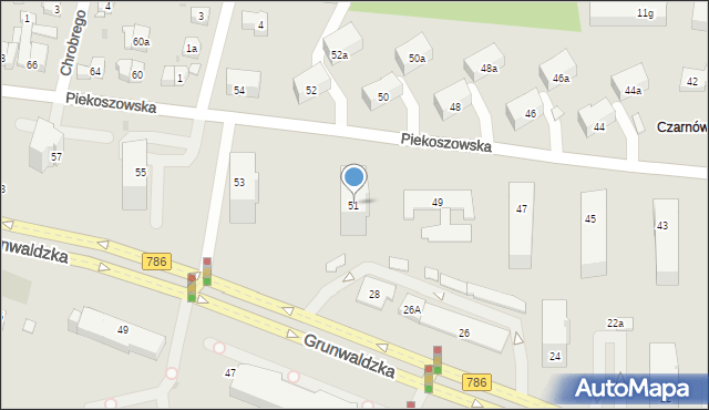 Kielce, Piekoszowska, 51, mapa Kielc