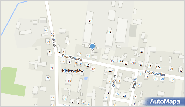 Kiełczygłów, Piotrkowska, 13, mapa Kiełczygłów