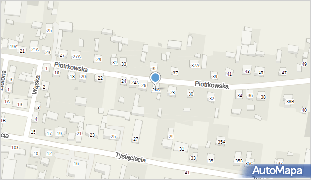 Kiełczygłów, Piotrkowska, 26A, mapa Kiełczygłów