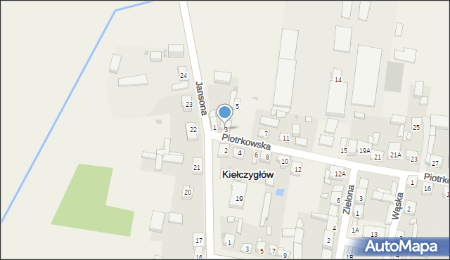 Kiełczygłów, Piotrkowska, 3, mapa Kiełczygłów