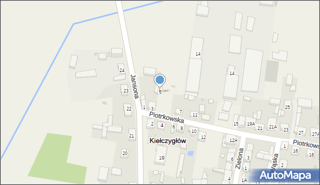 Kiełczygłów, Piotrkowska, 5, mapa Kiełczygłów